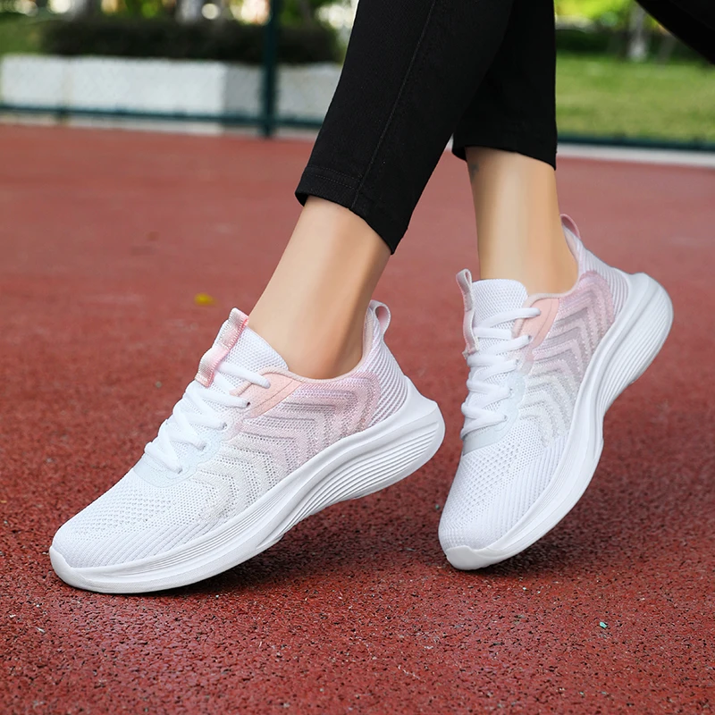 

Summer Lightweight Women's Running Outdoor Sports Anti Slip Thick Soled Tennis Breathable Casual Walking Shoes Tenis Feminino