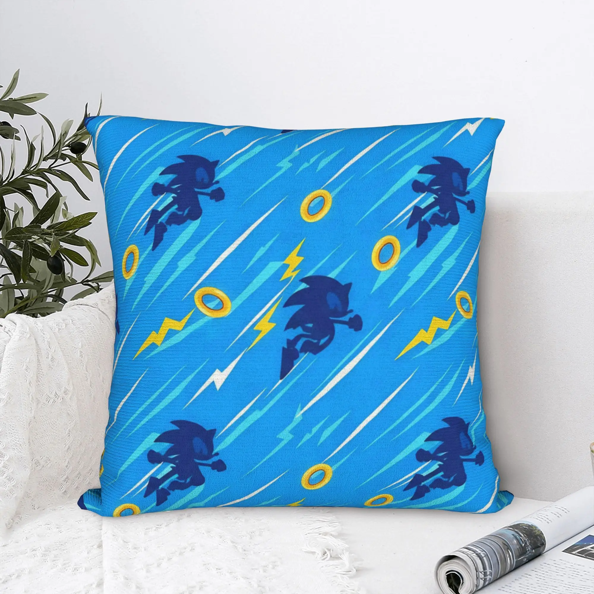 Soniced Square Pillowcases Polyester Bed Car Cartoon Gaming Cushion Case Creative Decorative Pillow Cover 45*45