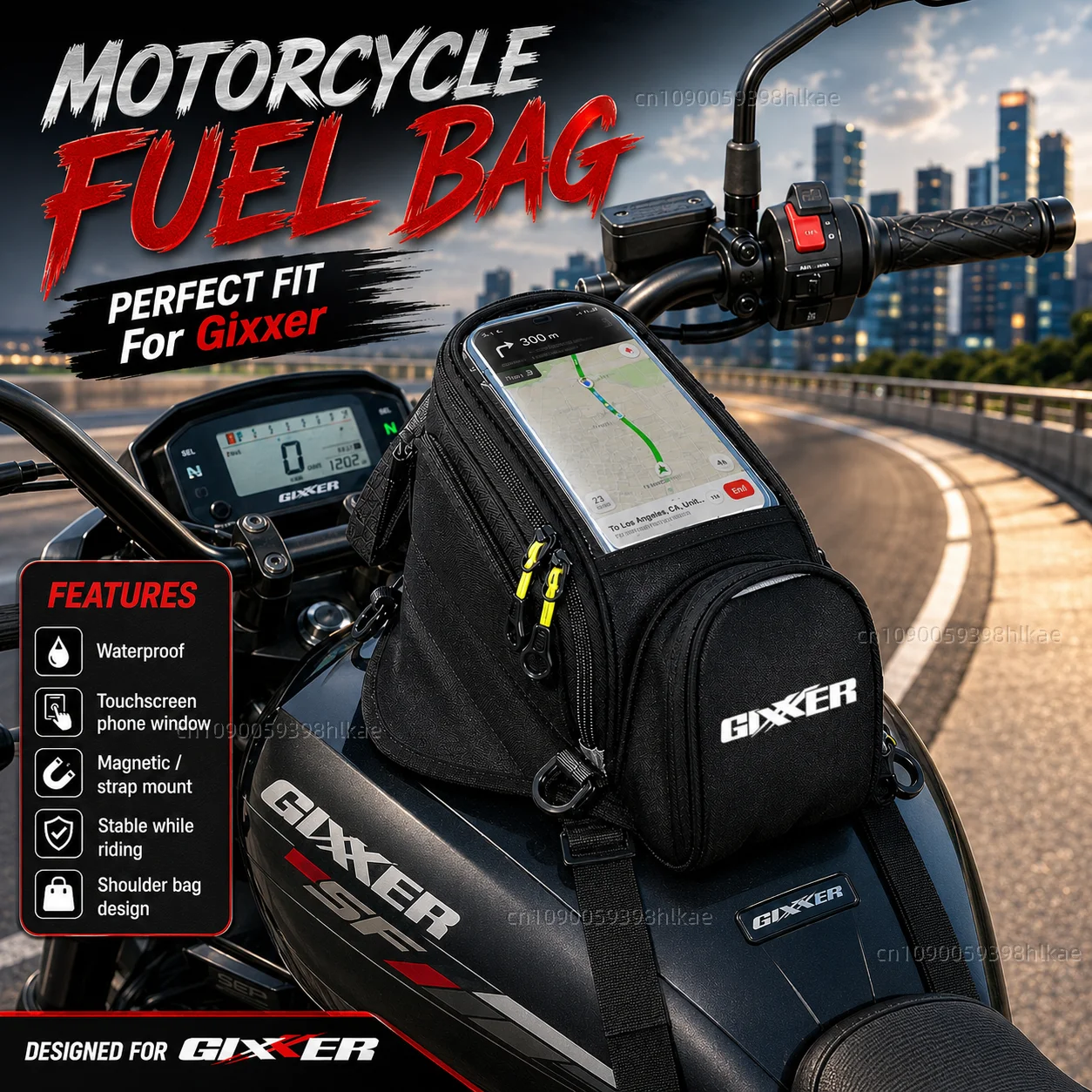 NUEVA Bolsa Magnética Universal para Tanque de Combustible, Bolsa de Navegación para Teléfono de Motocicleta para Gixxer 150 SF 150SF SF 250 SF250 GIXXER 155 250 2020