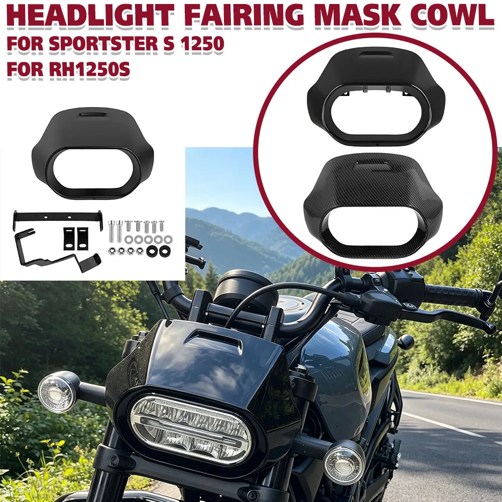 For Harley Sportster S 1250 RH1250S 2021-2026 Motorcycle Accessories Windshield Fairing Front Headlight Fairing Mask Cowl Cover