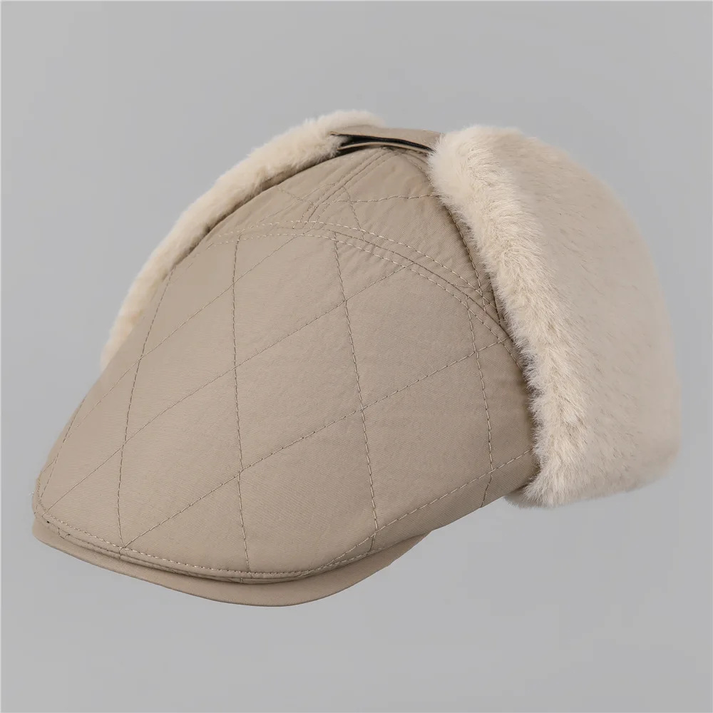 Ear-Protecting Lei Feng Hat  Winter Cycling Warm and Cold-Proof Hat, Autumn and Winter Fleece-Lined Duckbill Student Hat