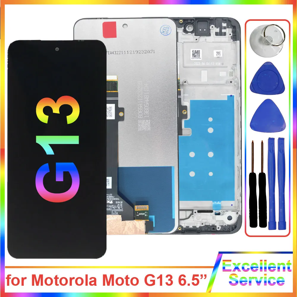 6.5\'\' Tested LCD for Motorola Moto G13 XT2331 LCD Display Touch Screen Digitizer Replacement for Moto G13 XT2331-1 XT2331-2 LCD