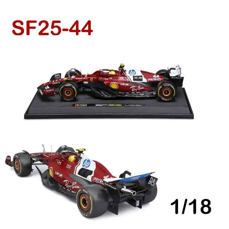 Bburago 1:18 Ferrari 2025 F1 Sf-25 Hamilton #44 Leclerc #16 Alloy Miniature Die-Cast Car Model Customized Toy Gifts view 4