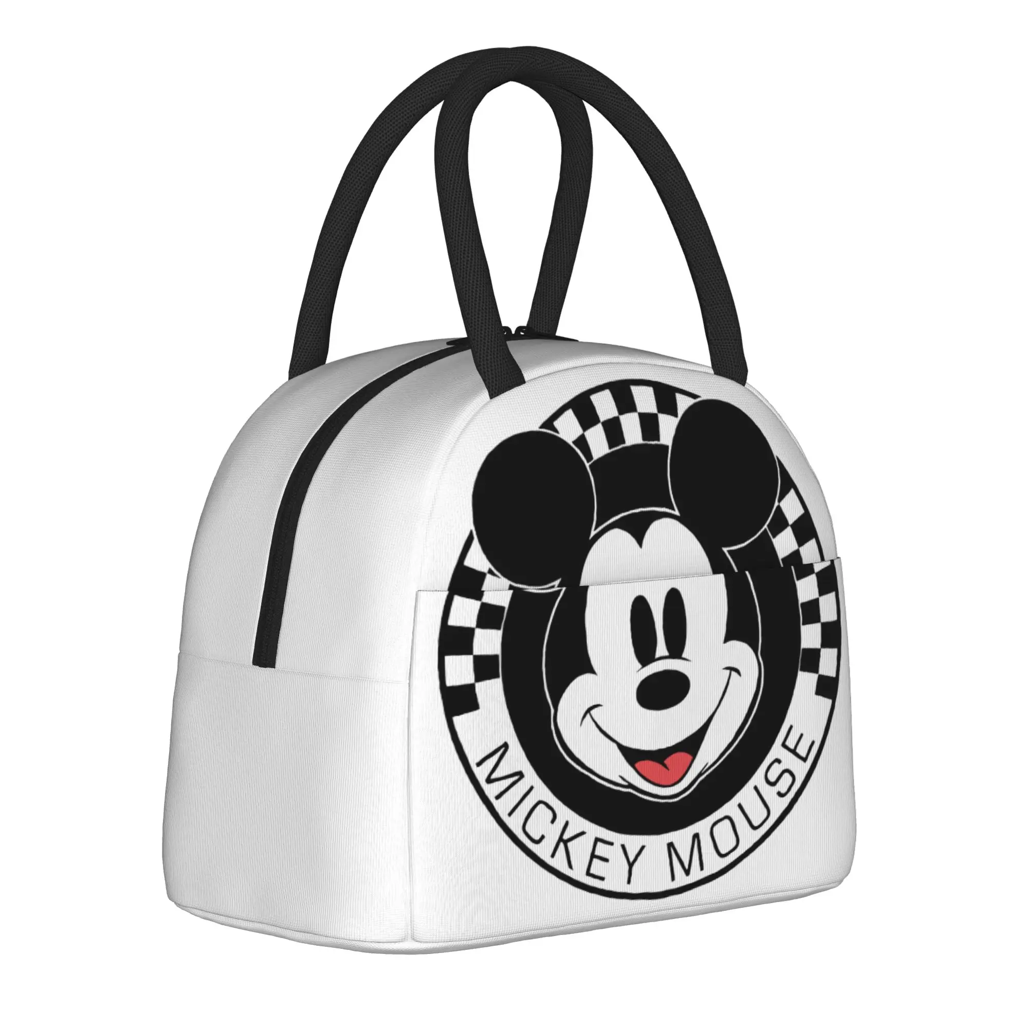 

Mickey And Friends Mickey Mouse Insulated Lunch Bag Cooler Bag Meal Container Checkerboard Tote Lunch Box Food Storage Bags