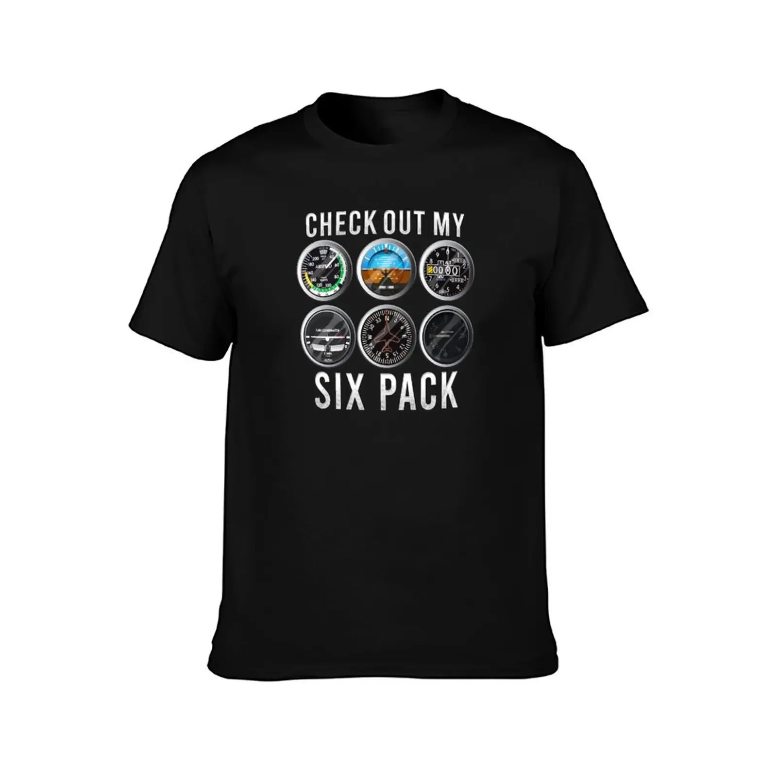 Funny Check Out My Six Pack Airplane Pilot T-Shirt baggy shirts funny meme t-shirts black t-shirts for men