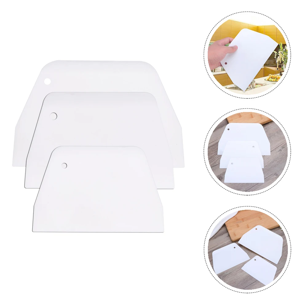 6Pcs Premium Plastic Baking Scrapers Ergonomic Design Kitchen Dough Cutters Bbq Grill Accessories Dough Cutters