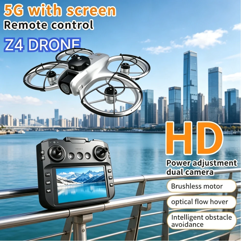 Original Z4 GPS Mini Full Protective RC Drone Optical Flow Positioning 8K HD Camera Headless Mode Portable Quadcopter Toy Gift