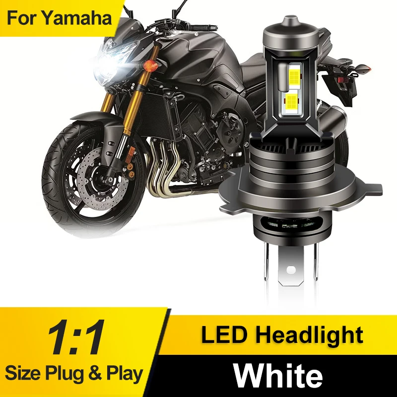1/2PC High Power H4 Led Headlight 9003 100W For YAMAHA FZ8 FAZER 600 FZ1 S1 FZ6 SA N R1 98-03 Virago Royale 250 535 700 750 1000