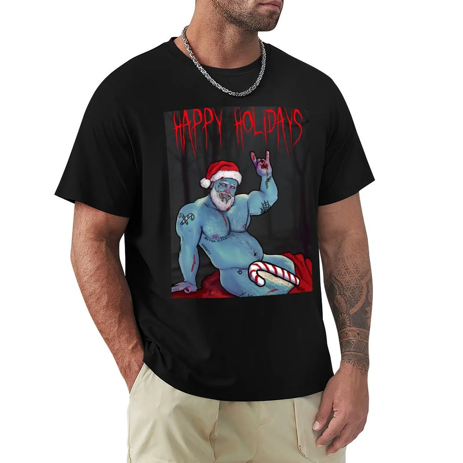 Gay Monster Xmas - Camiseta Astra Zero, camiseta básica de manga corta con mezcla de algodón