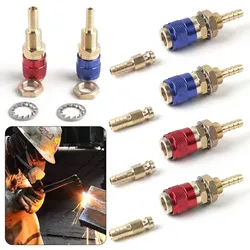 1 Set, Welding Machine Quick Fitting Female Male Water Cooled Gas Adapter Connector Clamp MIG TIG Welding Torch Tools Welder