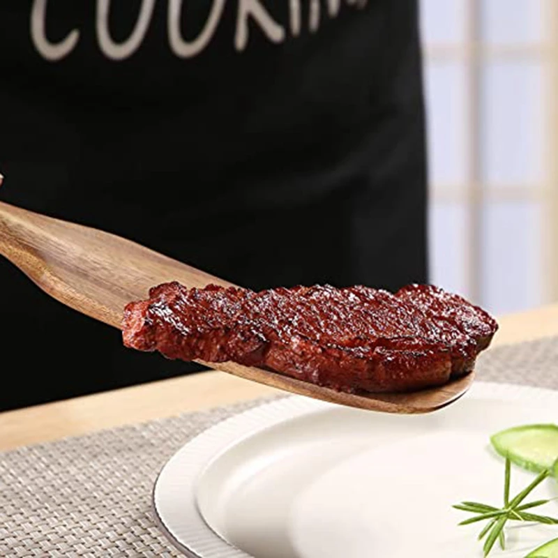 

Набор деревянных губников (5 шт.) - Набор кухонных инструментов из тикового дерева - Деревянная посуда с антипригарным покрытием для перемешивания и смешивания - A42I