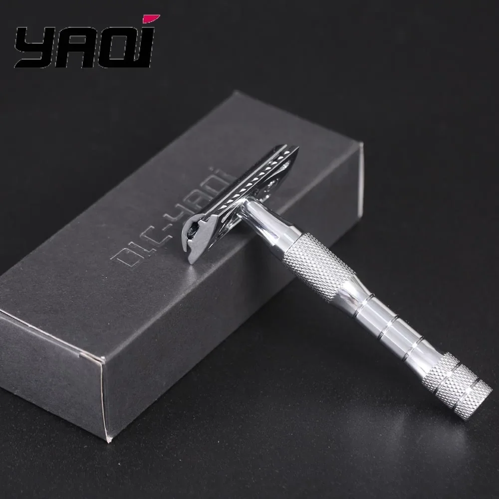 

YAQI Chrome Color Stainless Steel Handle 3 pcs Mens Safety Razor