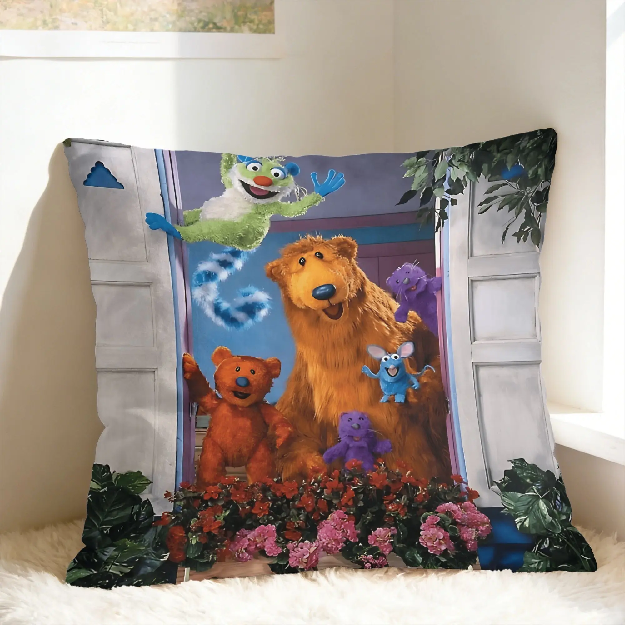 Tutter- B-Bear In The Big Blue House Pillowcases  Morden Pillow Case For Living Room Chair Comfy Pillow Cover