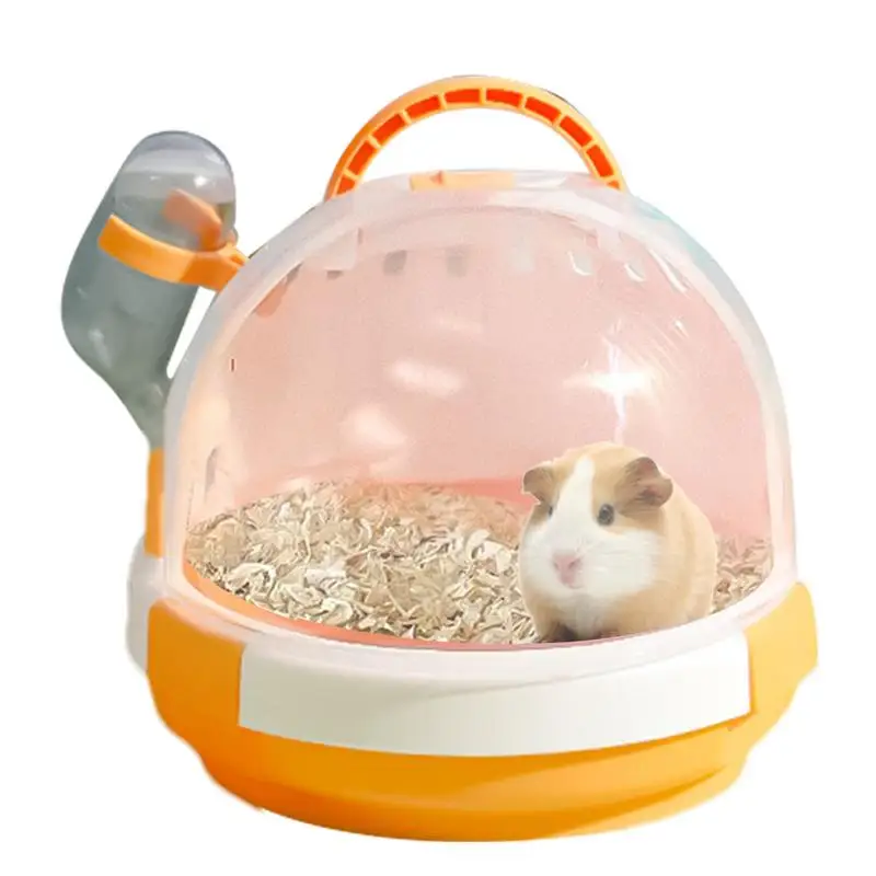 Pet Travel Carrier Secure Lock Hamster Carrier Small Animal Carrier Hamster Cages Portable Travel Cage For Hamsters Gerbils