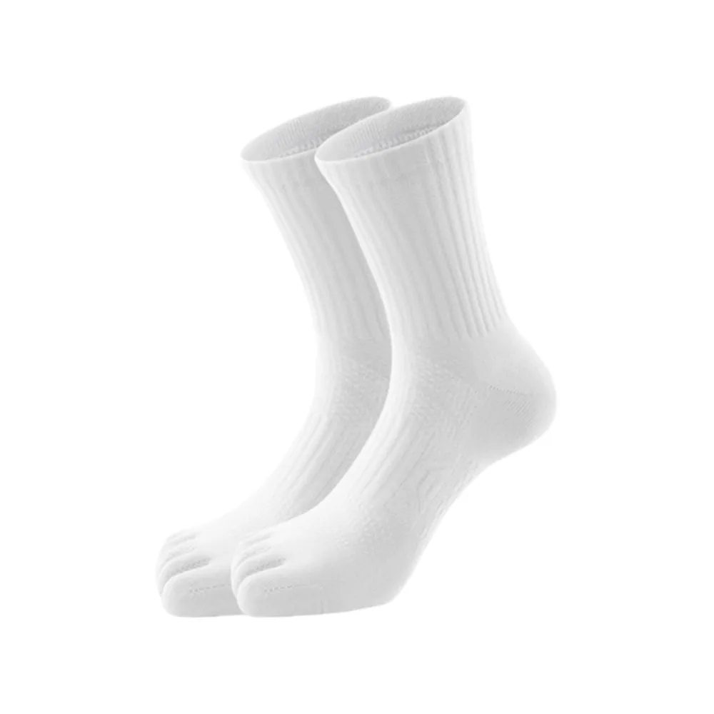 Split Toe Socks Cotton Men's Five Finger Socks Anti-slip Hosiery Five Toe Socks Odor Resistant Mid-Calf Sports Socks Running