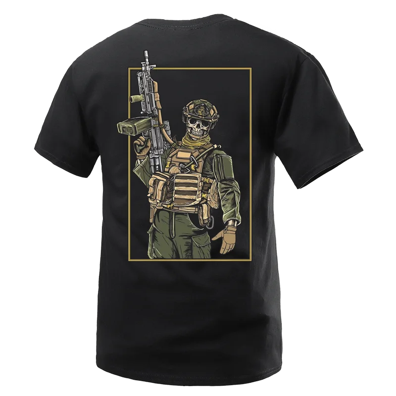 New Sale Hardman Club Military Style Heavy Machine Gunner Summer New Model Outdoor Sports T-Shirt Casual Short Sleeve