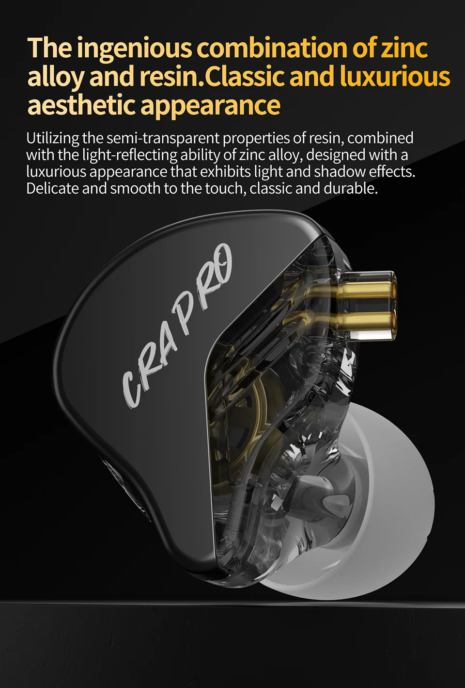CCA CRA PRO kabelgebundene dynamische Kopfhörer, dynamische In-Ear-Kopfhörer, Sportmusik, Spiele, Subwoofer-Kopfhörer – Detail 8