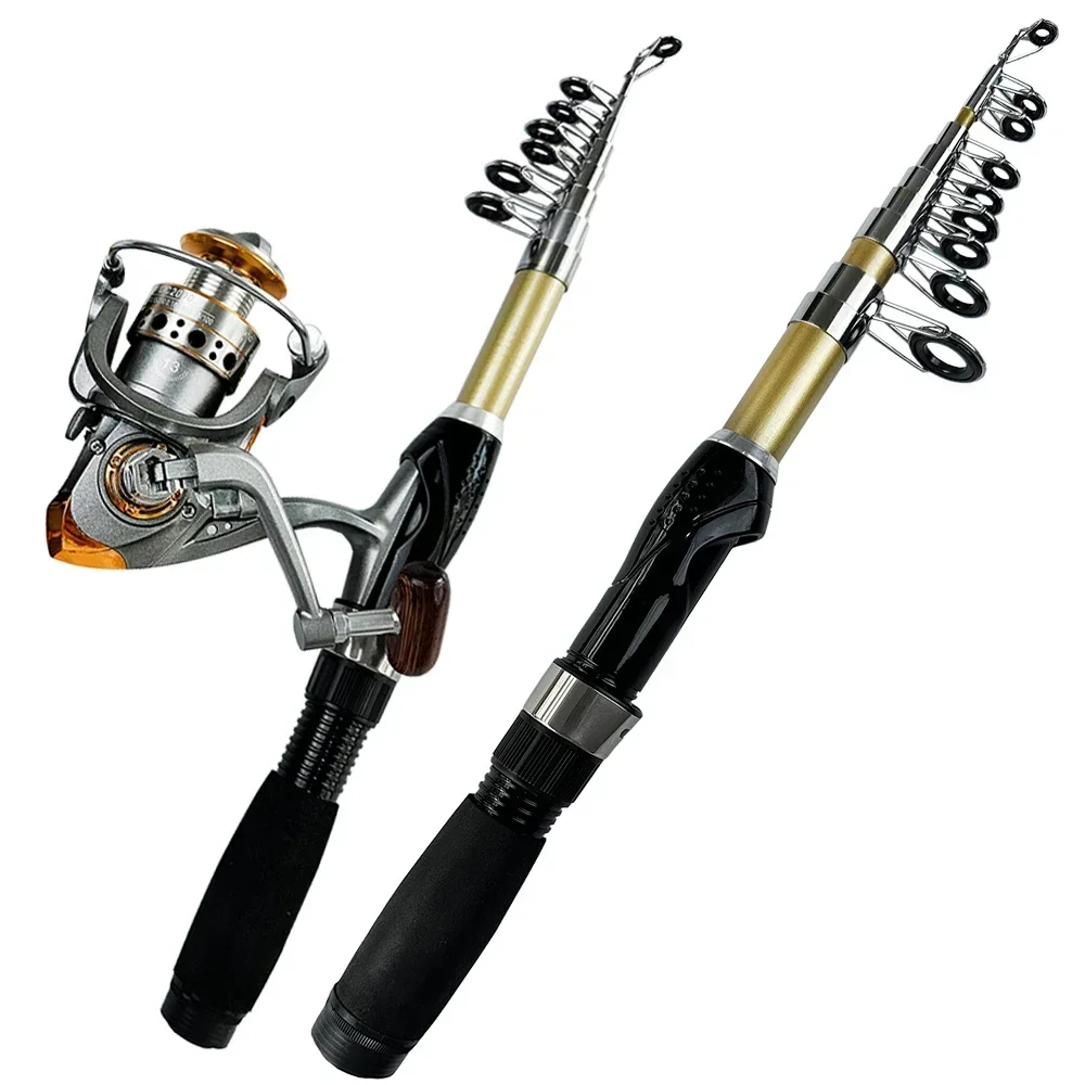 

Mini Travel Surf Fishing Rod Set For Children Child Telescopic Fishing Rods Spinning Reel Saltwater Freshwater Short About 31cm