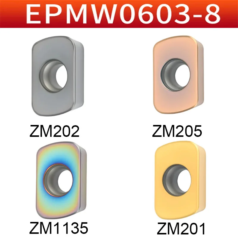 10PCS EPMW0603-8 EPMW 0603-8 Indexable CNC Double-sided fast feed milling insert Carbide inserts