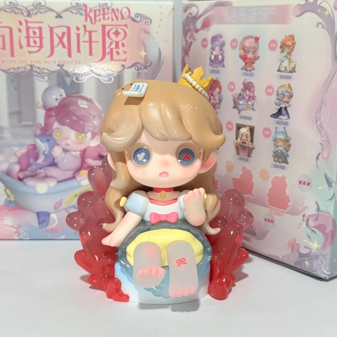 Authentic Keeno V3 Sea Breeze Wishing Series Blind Box Trendy Mystery Box Desktop Ornament Collection Girl Surprise Gift