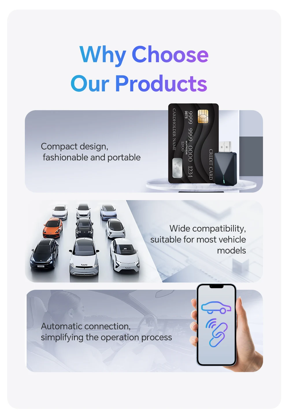 XUDA Kabelgebundener zu Kabelloser Carplay-Adapter, Kabelloses Android Auto für Peugeot 208 308 408 508 2008 3008 4008 5008 – Detail 16