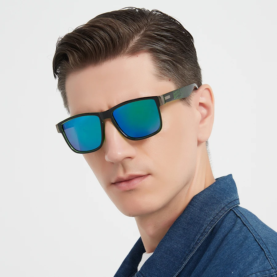 

4 PCS Fashion Unisex Vintage Square Sunglasses Men Women Fishing Driving Man Luxury Brand Designer Sun Glasses UV400 Eyewear