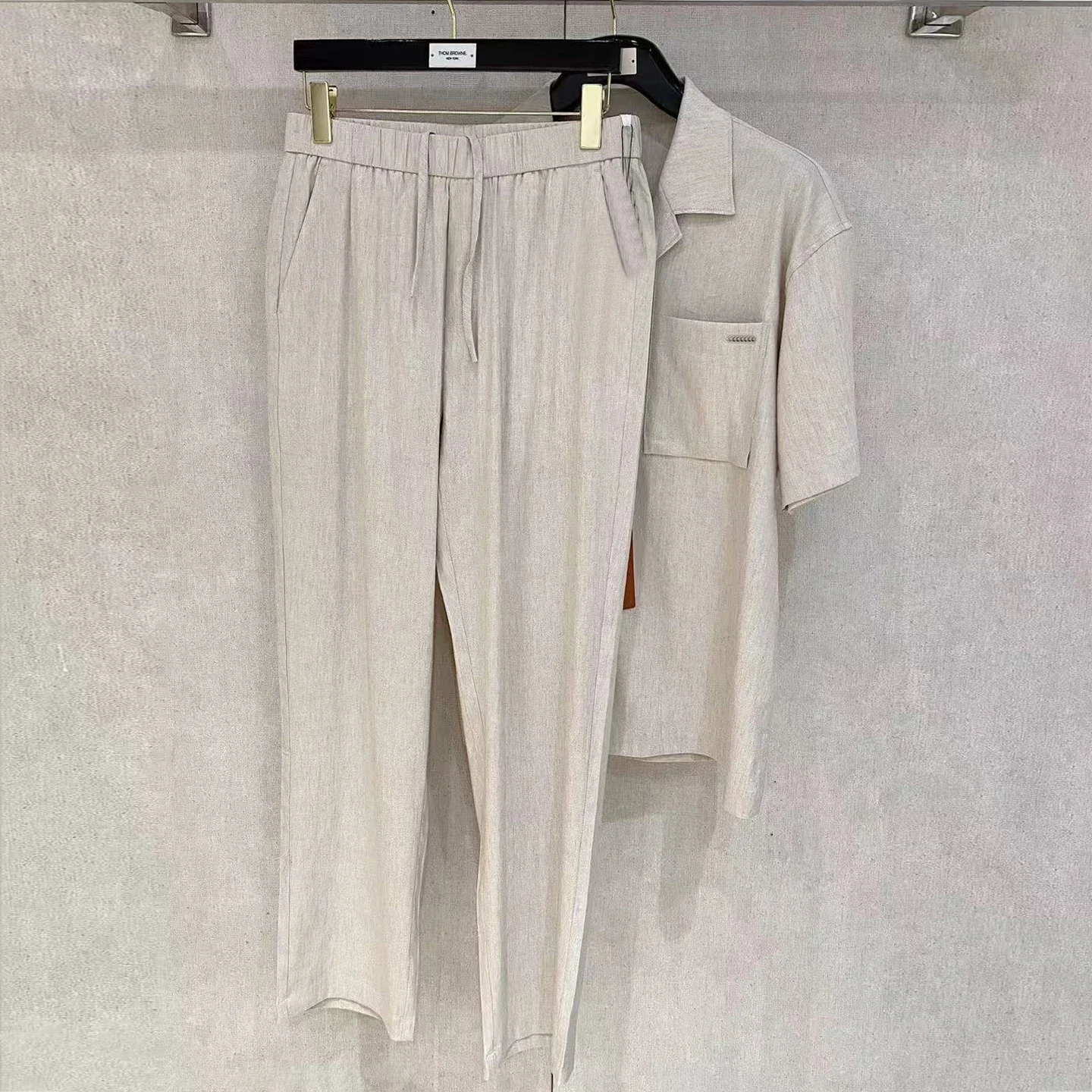 

LP 25ss Linen Short Sleeve Shirt Trousers Men's Suit