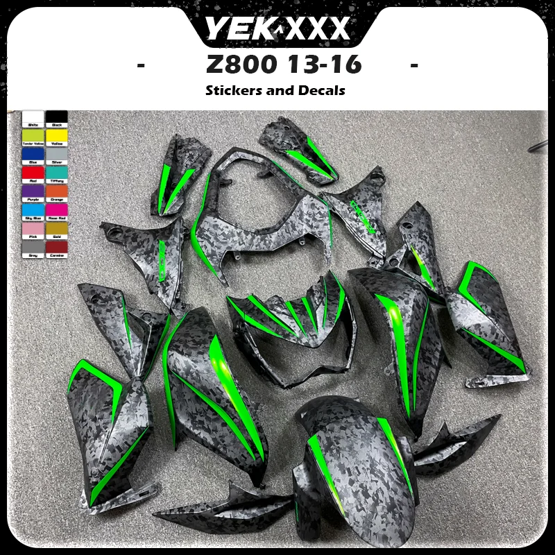 For Kawasaki Z800 2013-2016 Motorcycle Fairing Shell Line Sticker Decal Full Car Stickers Customized Metal Reflective Color