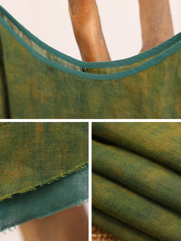 ゆったりとした女性用麻ベスト 夏の新しいスタイル 多用途のインナーとアウターの着用 通勤スタイル レギュラー丈 ポリエステル綿混紡