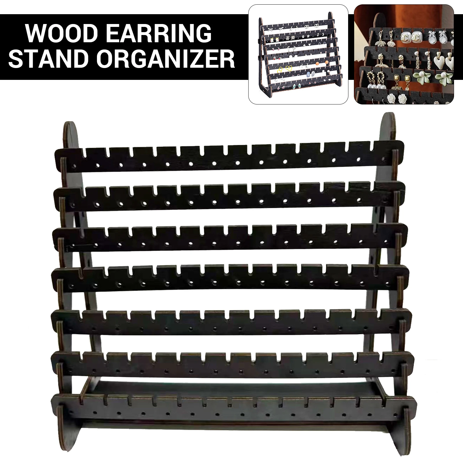 

Earring Display Stand Jewelry Storage Organizer Large Capacity Jewelry Storage Rack for Dresser Vanity Table Shop Selling