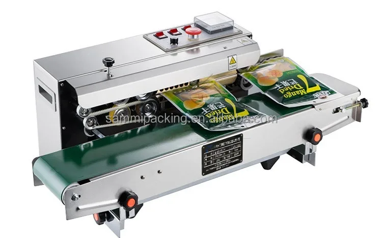 SF150 Stainless Steel Continuous Band Sealer Bag Sealing Machine