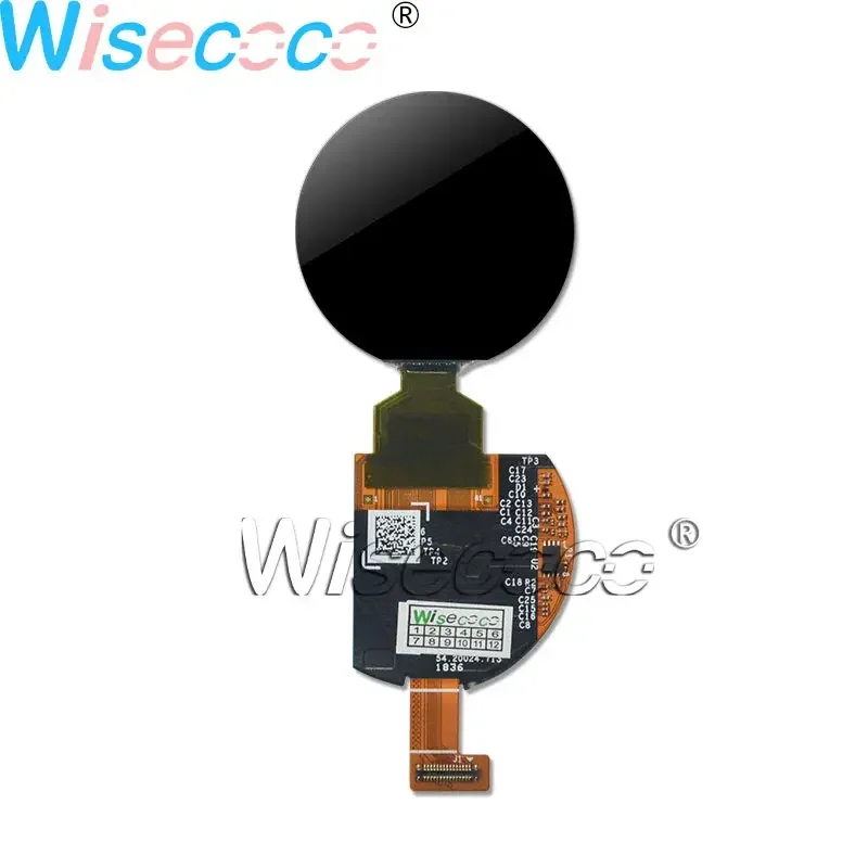 Wisecoco 1.2Inch 390*390 AM - OLED Display IPS Round Circle OLED Screen MIPI 30pins 10000:1 for DIY Tiny Display