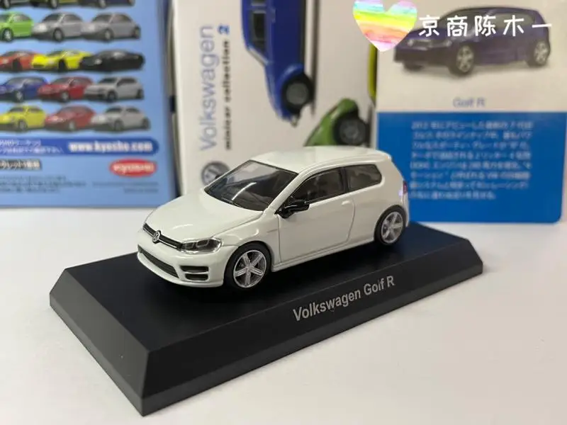 

Коллекция 1/64 KYOSHO VW Volkswagen Golf R, литой Сплав под давлением, модель на колесиках, украшения, подарок