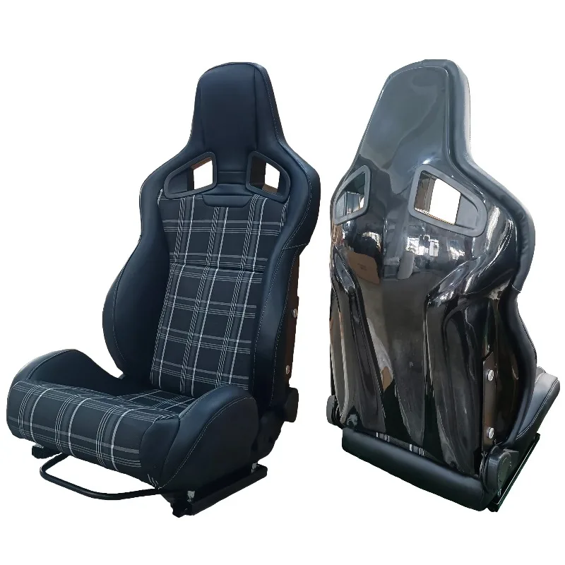 

Fiberglass Back Adjustable Leather Fabric Suede Car Racing Seats