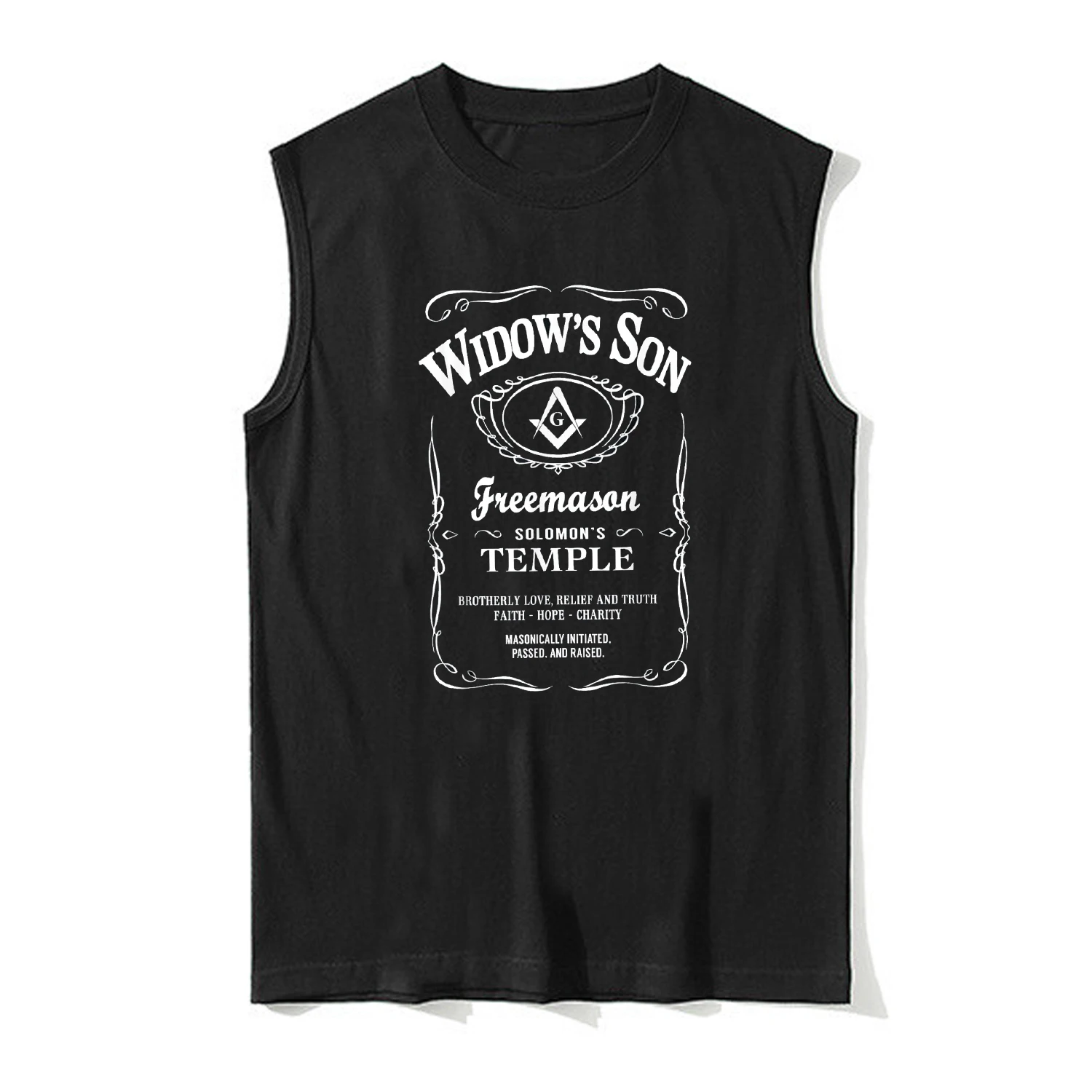 Widow's Son Freemason Solomon's Temple Masonic Tank Top 100% Cotton O-Neck Summer Casual Mens Vest Sleeveless T-shirt Streetwear