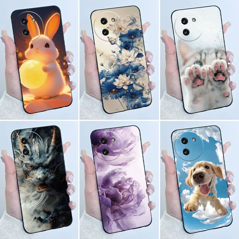 

Casing For Doogee Note 59 Note59 Pro Plus 5G Phone Case Luxury Dragon Cute Cool Boys Girls Black Matte Soft Silicone Back Cover