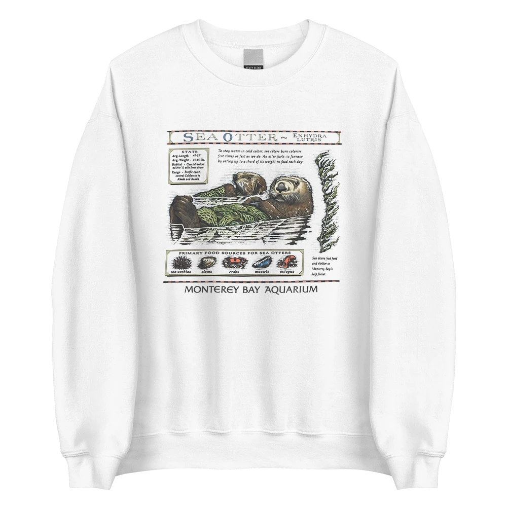 البحر قضاعة مونتيري خليج حوض السمك البلوز طويلة الأكمام الإناث الشتاء البلوفرات Crewneck النساء الرجال ملابس كاجوال الشارع الشهير