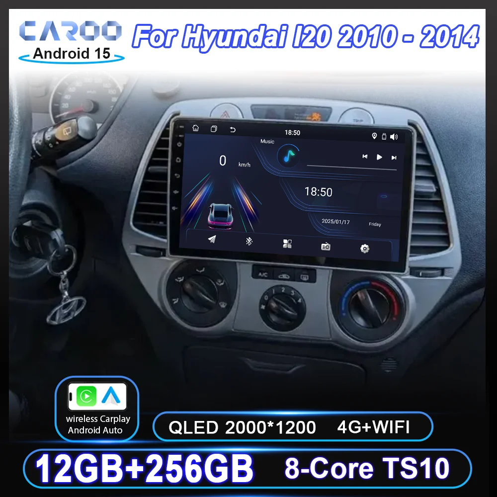 

Android 15 Car Radio For Hyundai I20 2010 -2014 Auto GPS Navigation Wirerless Carplay Multimedia Video Player NO 2DIN DVD WIFI