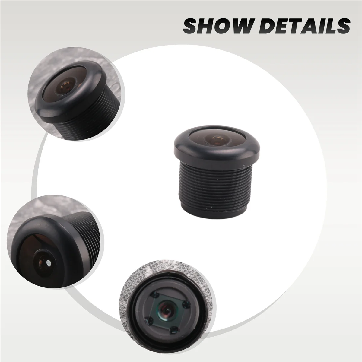 N82R เทคโนโลยี DSC 1/3 นิ้ว 1.8 มม. มุมกว้าง 170 องศาเลนส์กล้องวงจรปิดสีดําสําหรับ CCD Security Box กล้อง