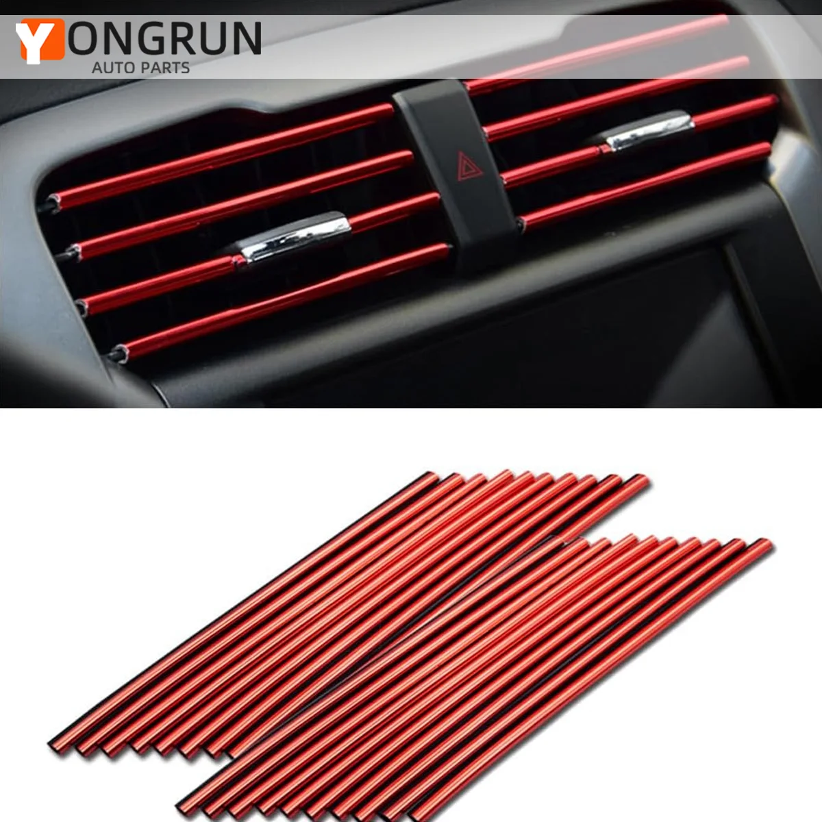 10 stücke Auto Innen Dekoration Streifen Auto Klimaanlage Outlet Dekoration Auto Air Outlet Dekoration Die Meisten Fahrzeuge Sind Universal