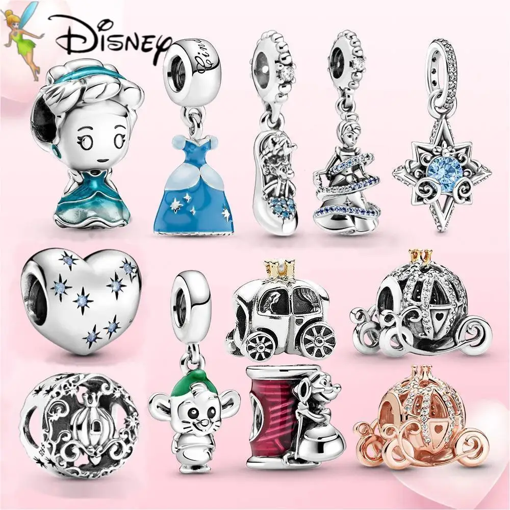 2024 New Fashion Original Design Princess Charm Bead Silver Plated Suitable for Girls Bracelet DIY Jewelry Gifts