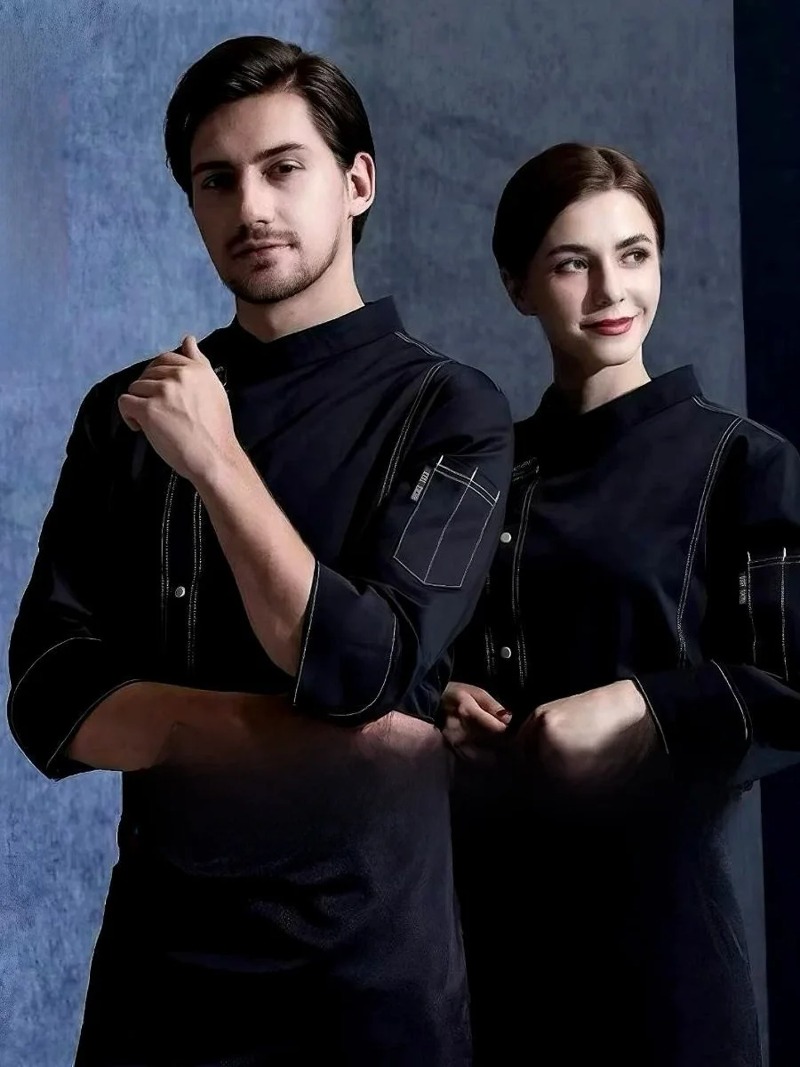 

Men's Chef orm ort Sve Long Sve Work Kitchen Baking Chef Clothing Hot Pot Restaurant Ba Kitchen Apparel