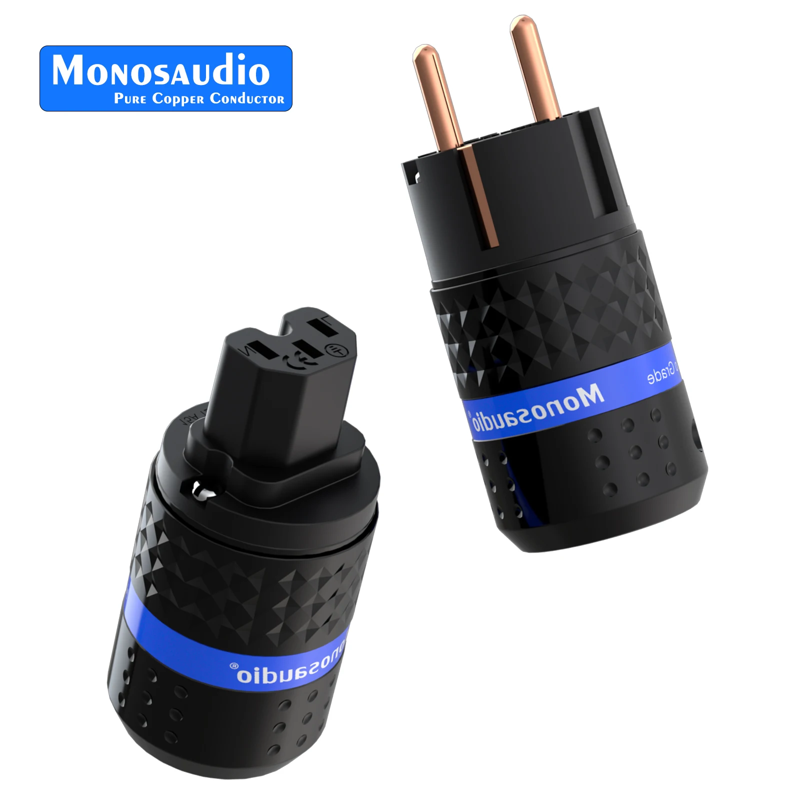 Штекер электропитания Monosaudio E102/F102 5N из чистой меди, европейский стандарт, разъем для кабеля электропитания, штекер IEC
