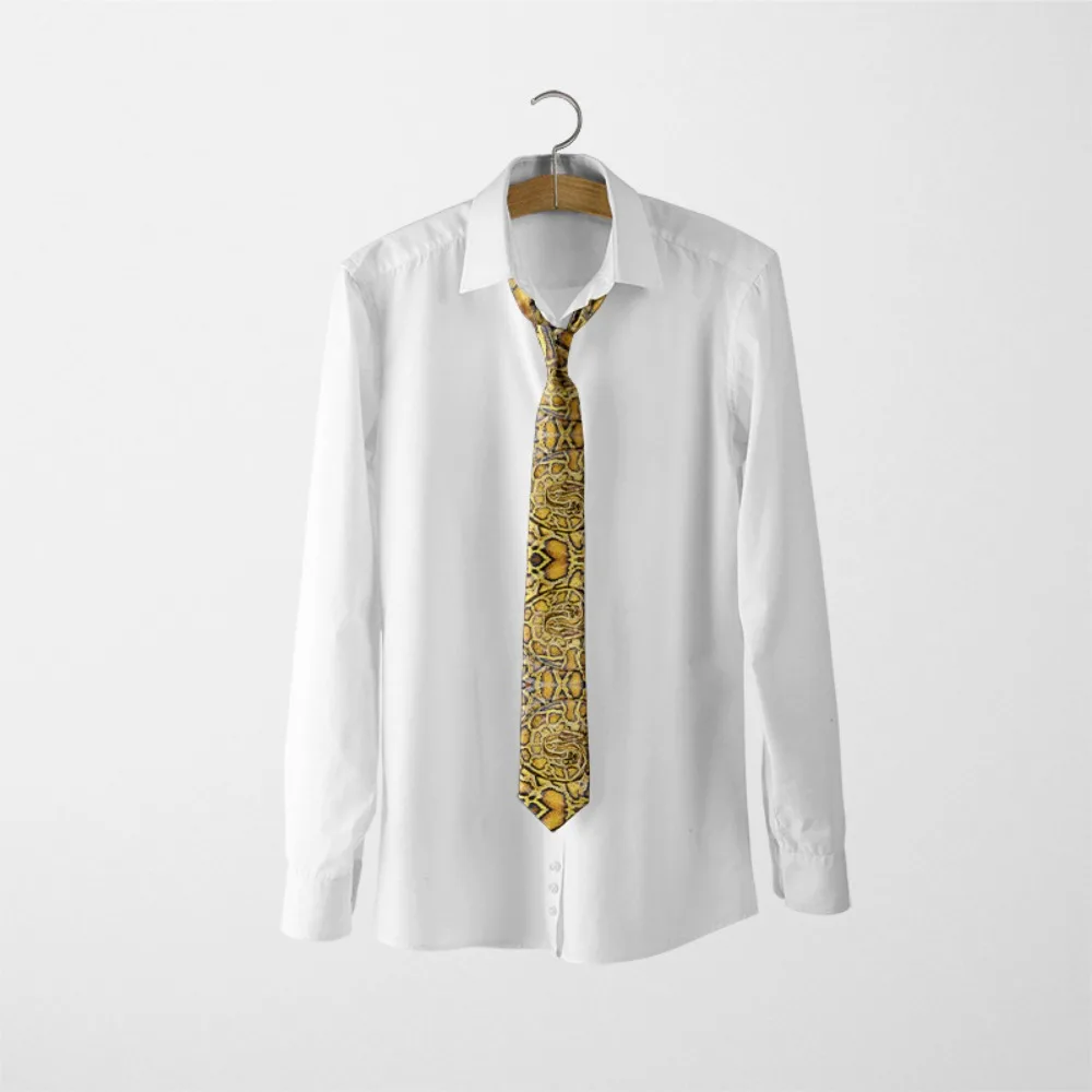 

Creative 8cm Leopard Print Tie Narrow Soft Snakeskin Print Tie Hand Tied Adjustable Men Necktie Shirt
