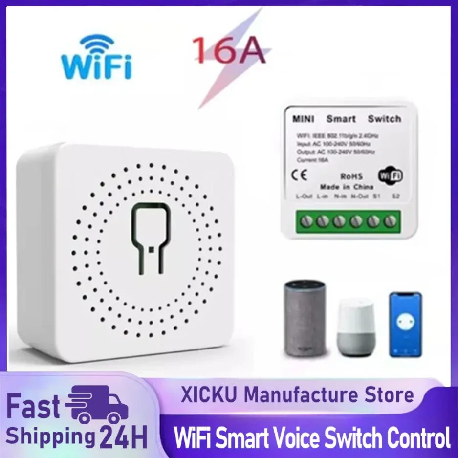 2025 Smart Home WiFi Smart Switch Relay Module for Tuya Homekit Ewelink Three Styles Six Option APP Voice Work With Alexa Google
