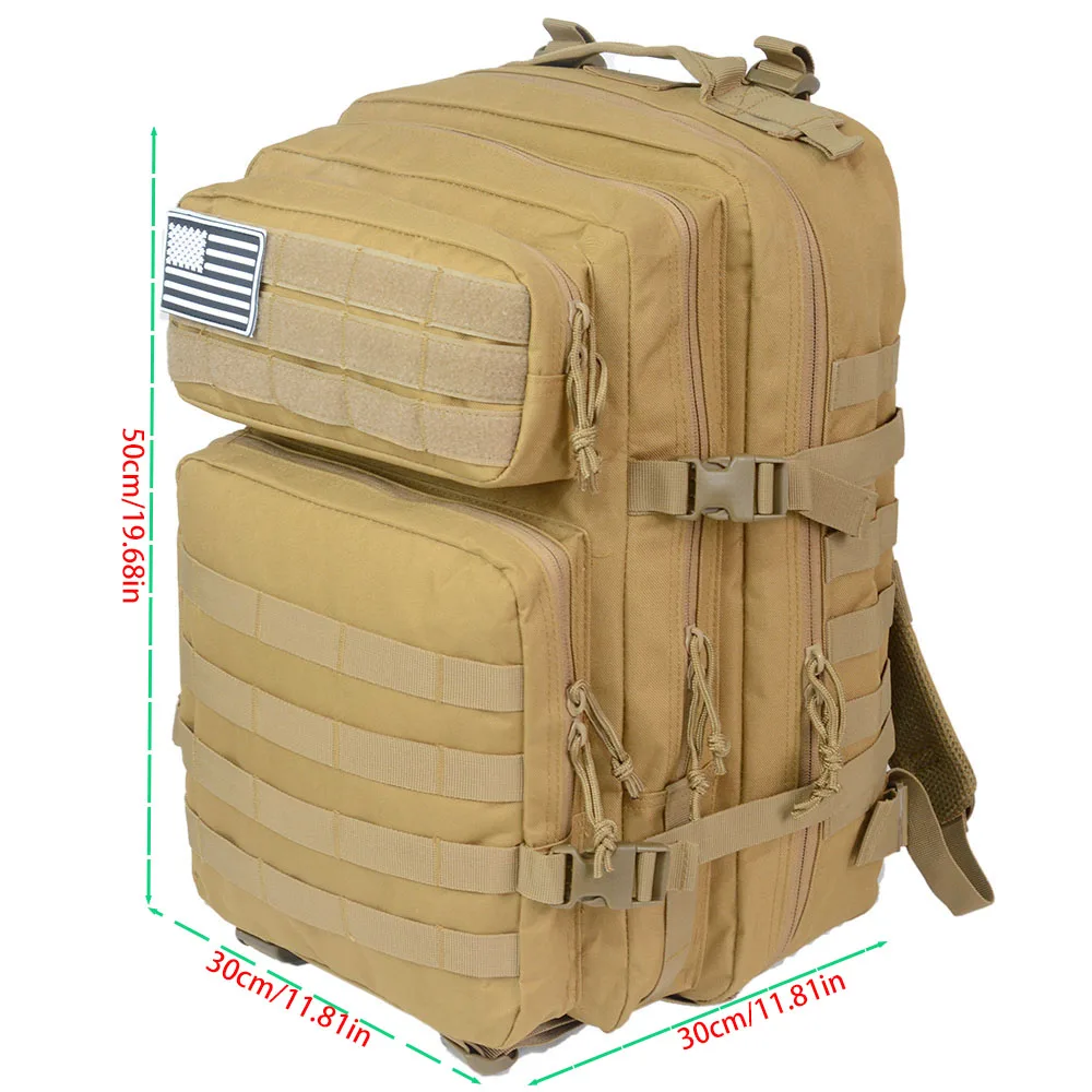 50 リットル 900D 大容量ショルダーレクリエーションサイクリング屋外戦術的なバックパック迷彩スポーツキャンプハイキングバックパック