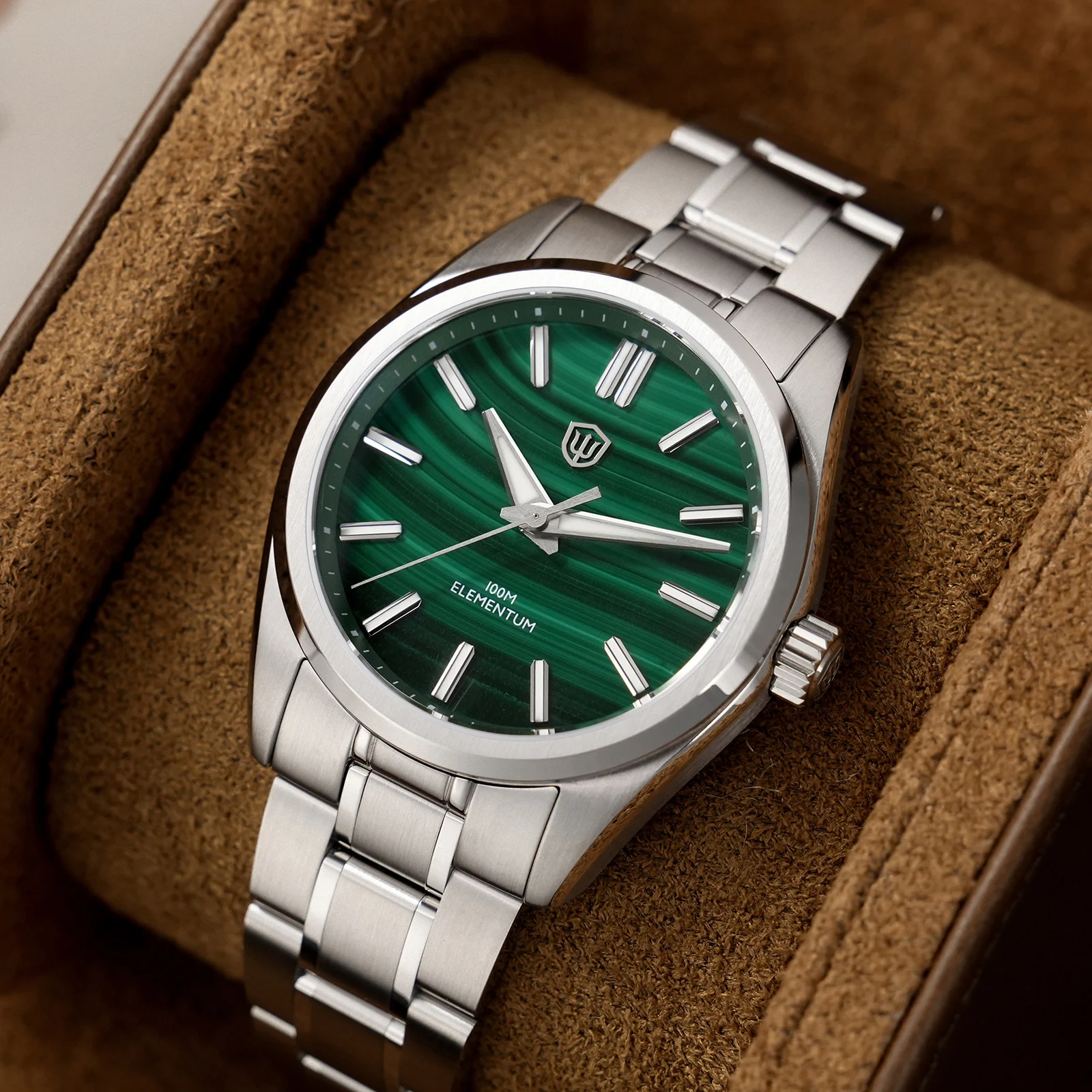 Watchdives WD0003D Natural Stone Elementum Men Watch VH31 Sweep Seconds Movement Quartz Watches Sapphire Luminous Waterproof