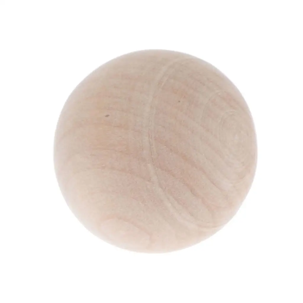 No Hole Crafts Making Natural Wood 20mm Solid Beech Wooden Toy Accessories for DIY