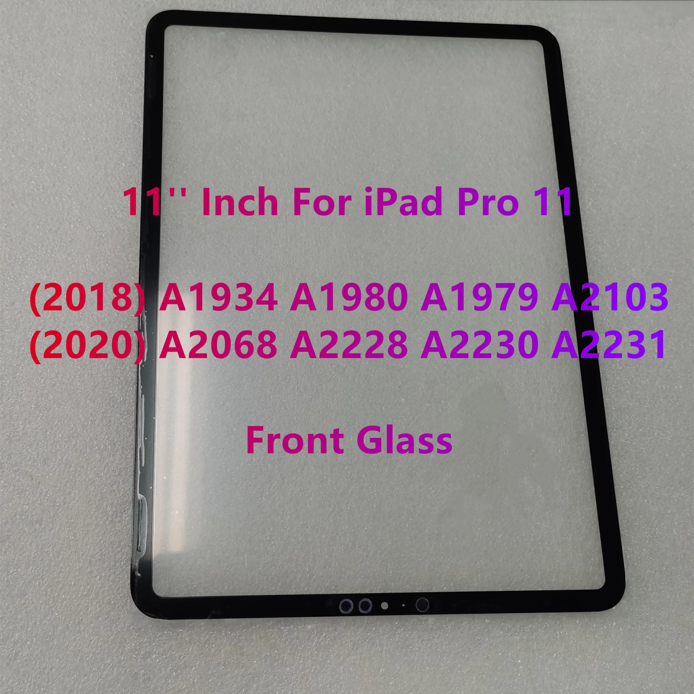 11 Inch For iPad Pro 11 pro11 (2018) A1934 A1980 A1979 A2103 (2020) A2068 A2228 A2230 A2231 Front Glass Panel With OCA Glue Test