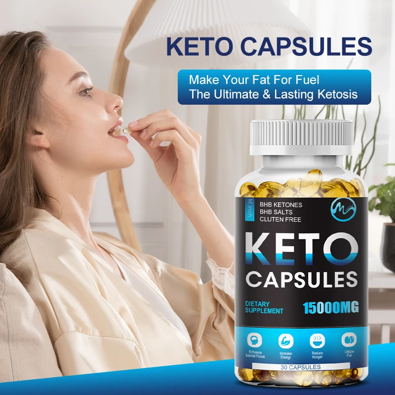 Natural Keto Capsules Ketogenic Diet Malic Acid for Keep Fitness, Burn Fat ,weight Management Improve Immunity for Men and Women